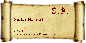 Depta Marcell névjegykártya